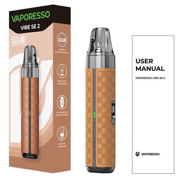 Pod-система Vaporesso Vibe SE 2 1400 mAh - Leather Grey 23139 фото