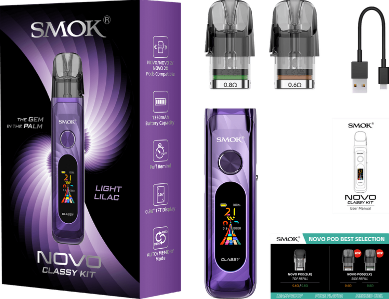 Pod-система SMOK Novo Classy - Silver White 22783 фото
